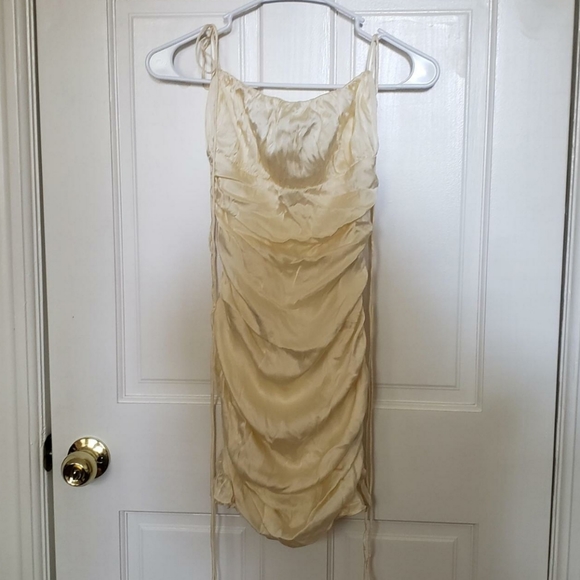 Johansen Silk Carter Dress in Light cream - Picture 3 of 6